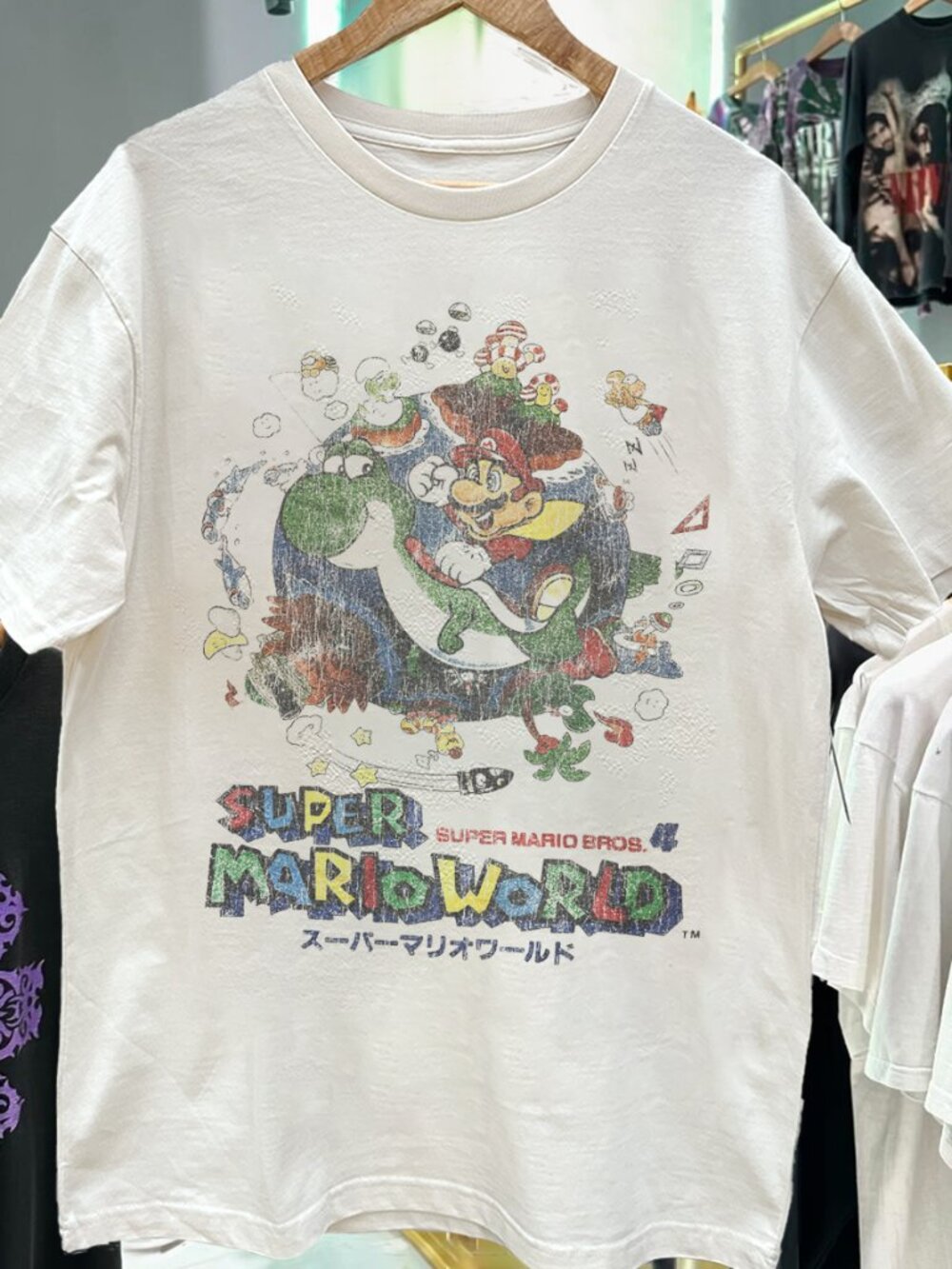 Super Mario World 98 Japan Vintage White T-Shirt